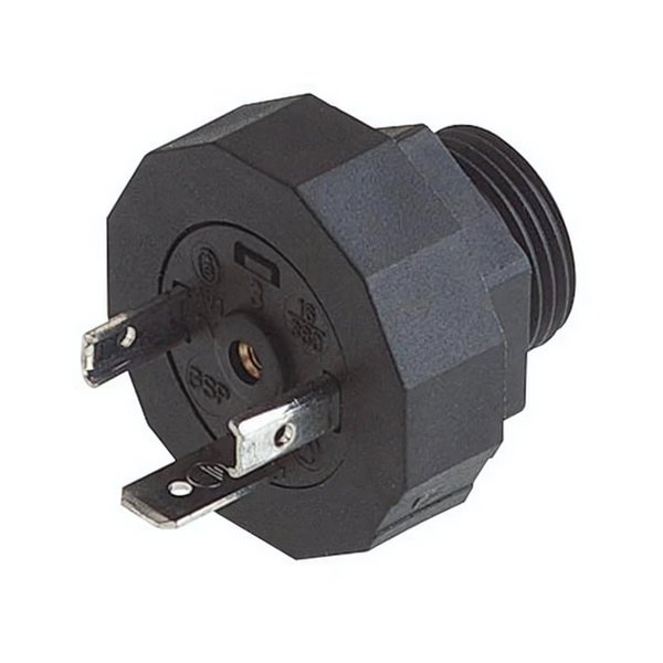 GSP2M20 BK Valve Connector Male Threaded Panel M20 Solder Term