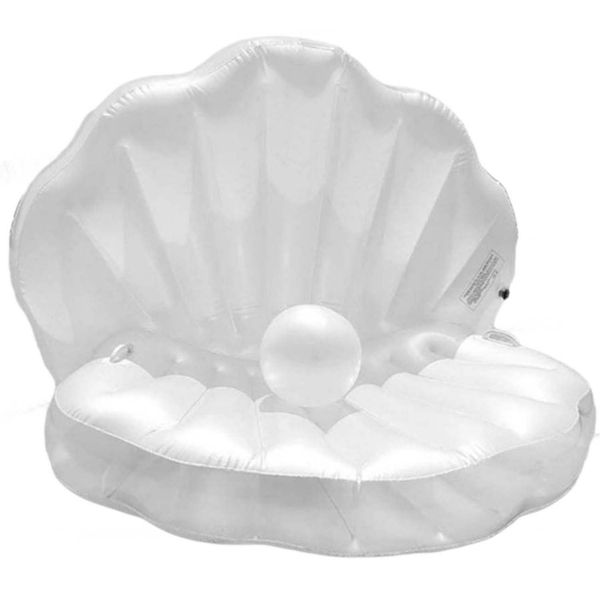 126cm x 76cm Large Inflatable Pearl Pool Floaties With Handles
