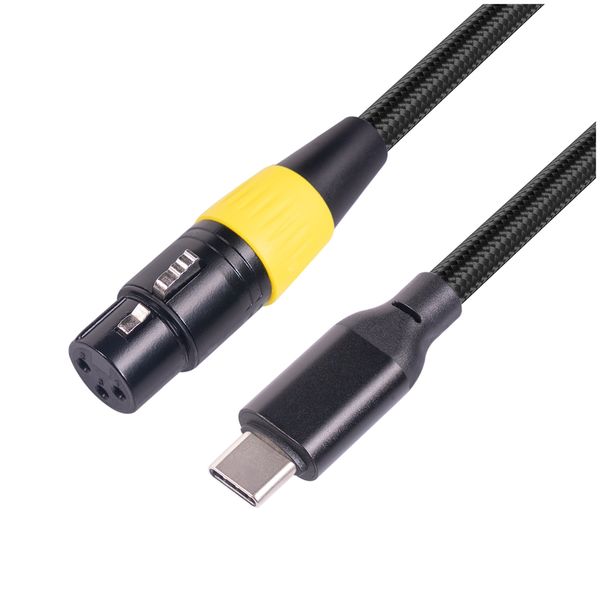 USB C to XLR Female Cable Computer Audio Data Cable 2 Meters