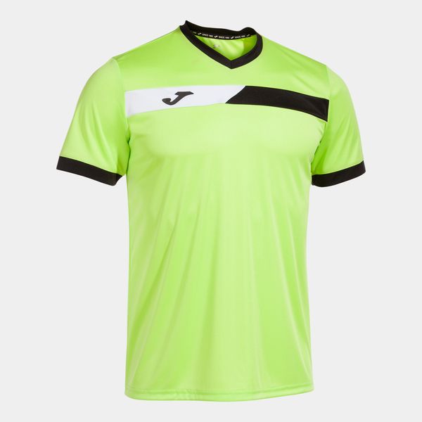 Joma Men's Court Short Sleeve T-Shirt Lime Black
