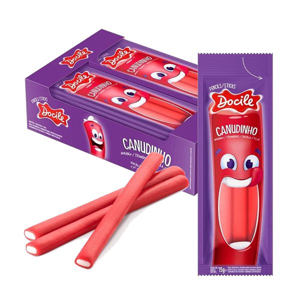 Docile Canudinho Strawberry - 2 x (12x15g)