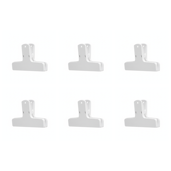 6 Pack Magnetic Refrigerator Sealing Clips- White