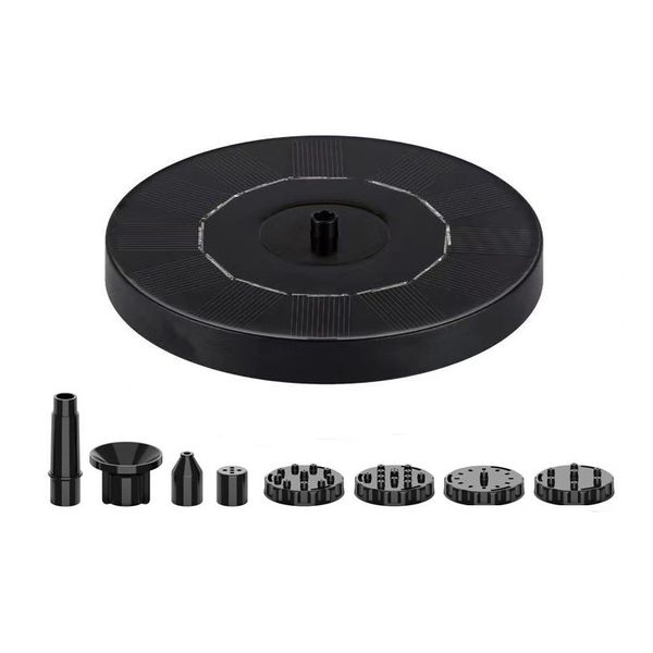 Solar Fountain, Solar Powered Bird Bath Fountain Pump with 4 Nozzles