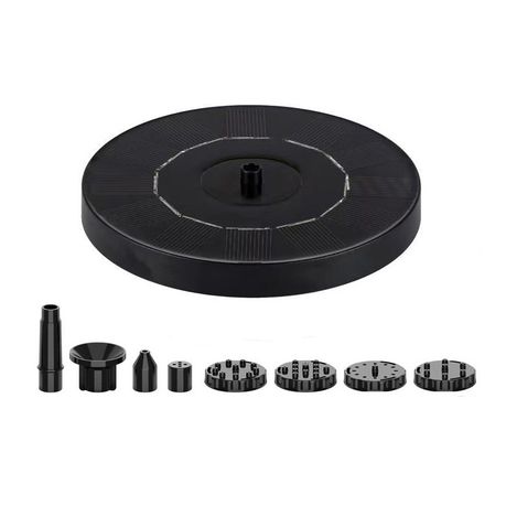 Solar Fountain, Solar Powered Bird Bath Fountain Pump with 4 Nozzles Image