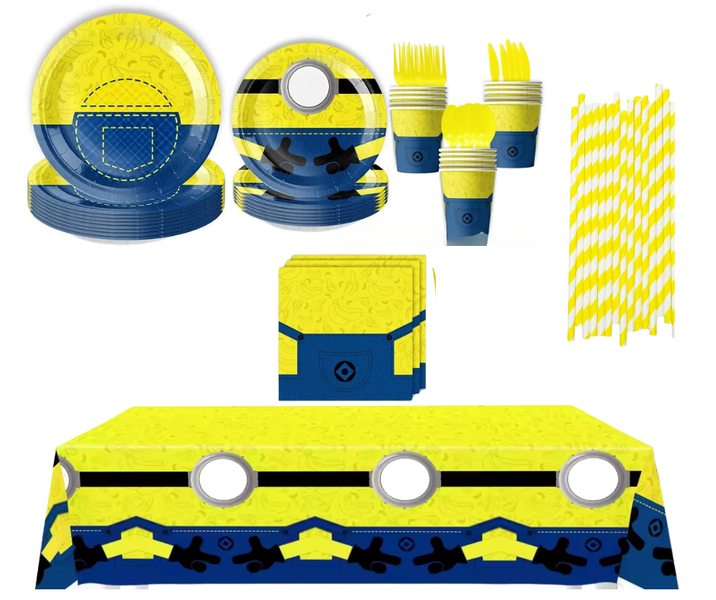 Cartoon Despicable Me Minion Theme Disposable Tableware Party Kids Decor