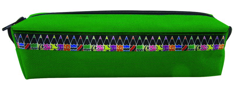 Bantex, Panache Pencil bag 22cm, Square , Green