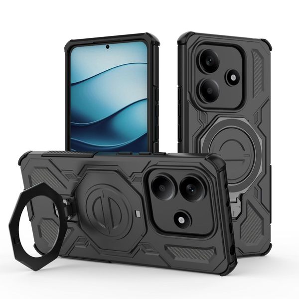 Ring Stand Holder Back Cover Compatible With Redmi Note 14 Pro Plus 5G