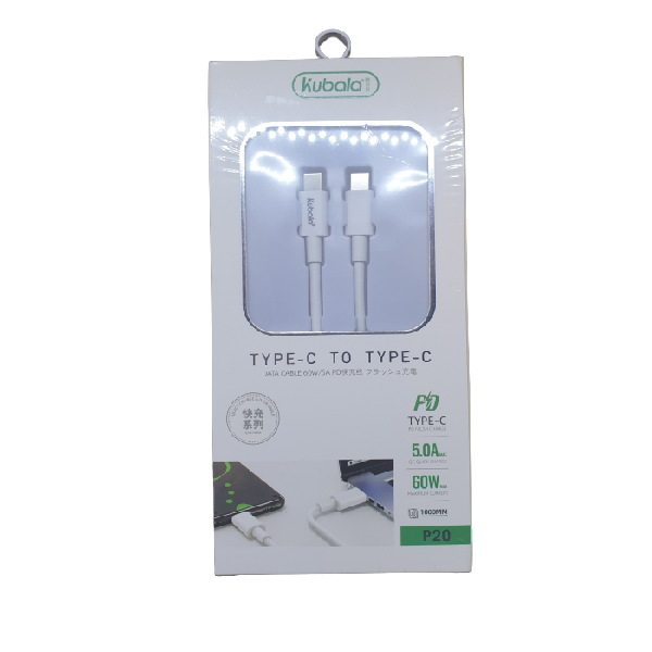 Type C to Type C Data cable - white