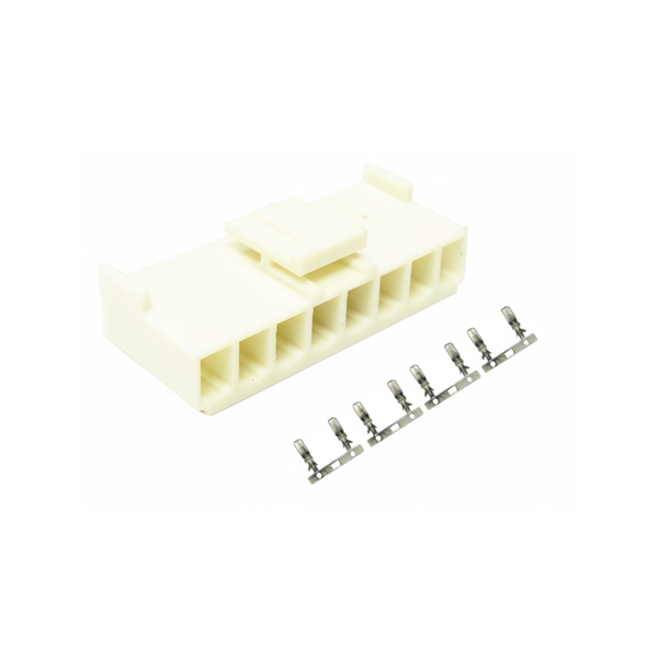 XY135-08HT: 3.96mm 8-Way Locking In-Line Wire-to-Board Housing