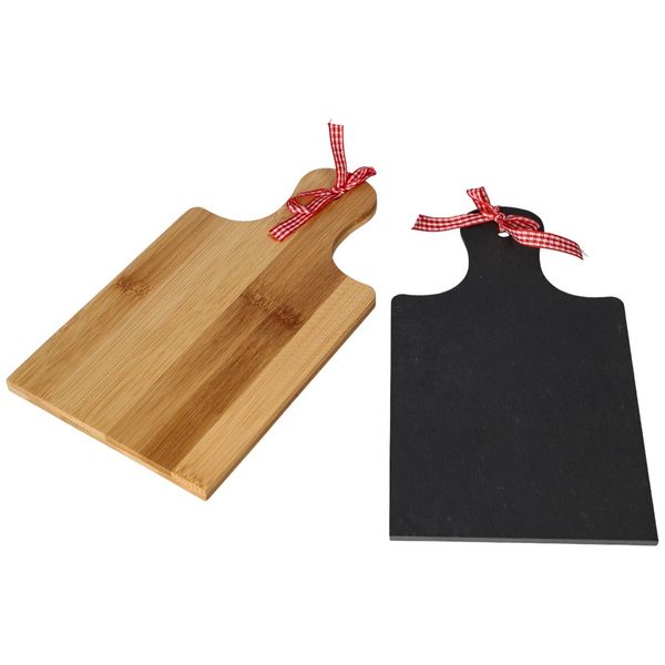 Danny Home Bamboo Wooden Serving Platter Set 2 piece 42cm
