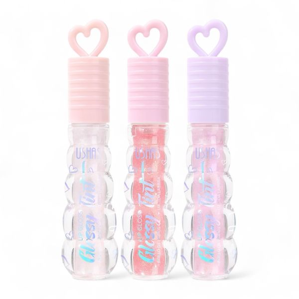 Ushas Glossy Tint Shimmer Lip Gloss Trio Set Plumping Shine
