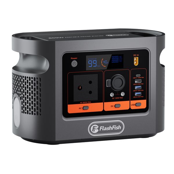 FlashFish 600W 384Wh Portable Power Station UPS Power Supply Solar