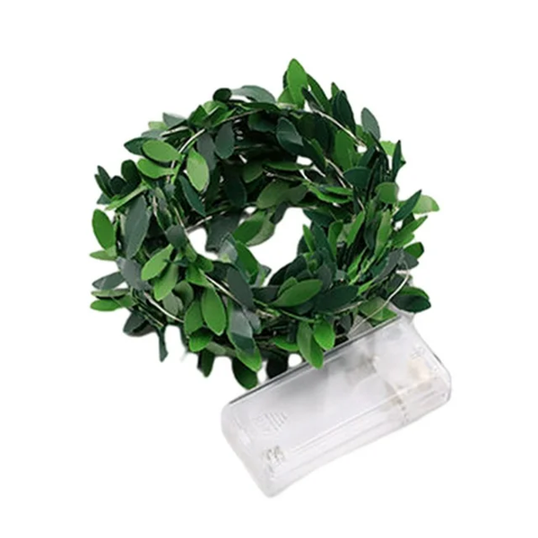 String Lights with 10 LEDs - 1.2m Battery Leaf Garland for Indoor Decor