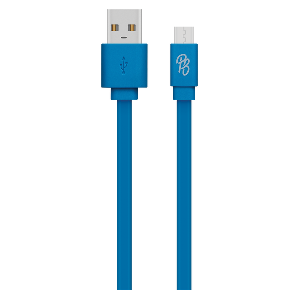 Pro Bass Energize series Packaged Micro USB Cable- Blue 1.2m