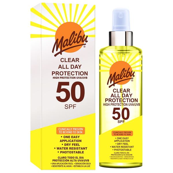 Malibu SPF50 Clear All day Protection 250ml