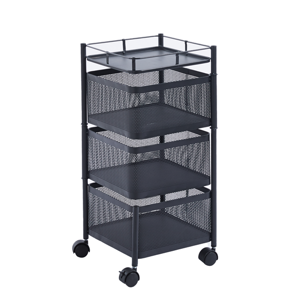Rotating storage rack, carbon steel solid frame
