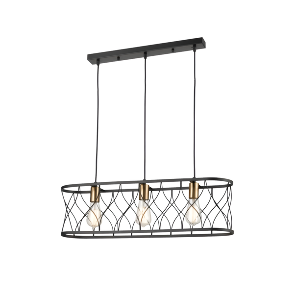 3-Light Modern Metal Hanging Pendant Lamp For Living Room M113-3