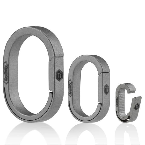 KA32 Titanium Alloy Mini Connector EDC Keyring Set