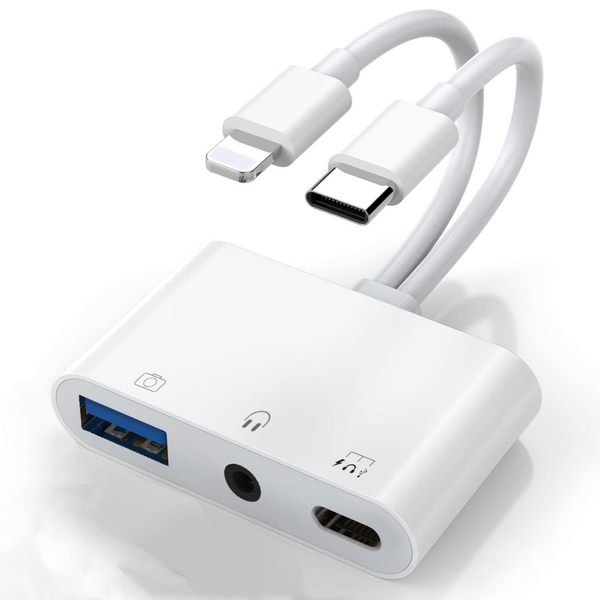 USBC Lightning to USB Camera Adapter with Charging Port