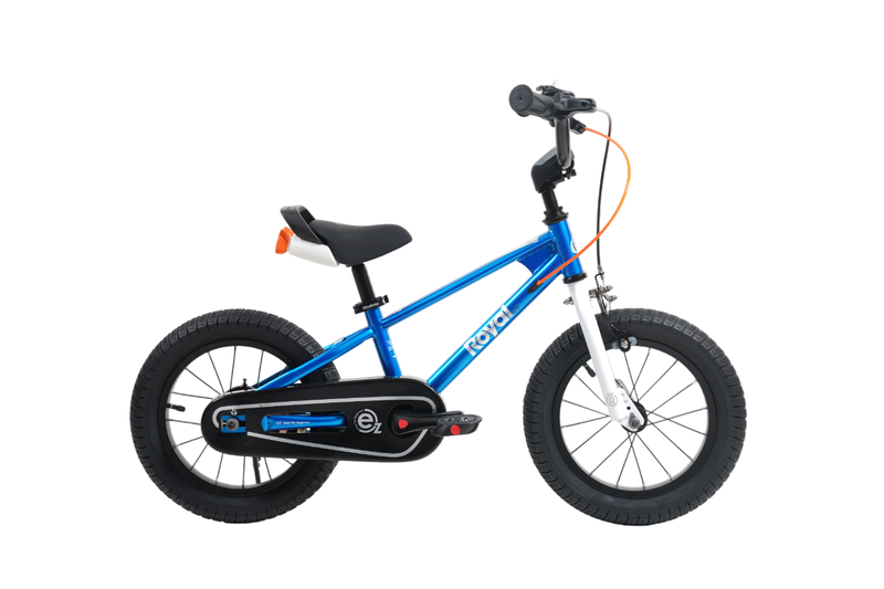 RoyalBaby Kids Bicycle 16'' EZ Blue - Ages 4-7 - 2-in-1-Balance to Pedal