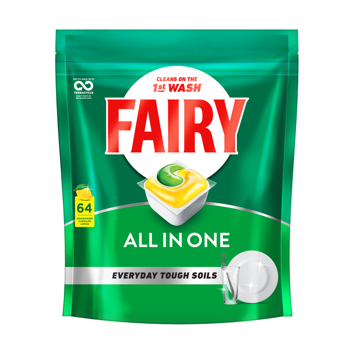 Fairy Dishwasher Tablets Auto AllInOne 64CT Shop Today. Get it