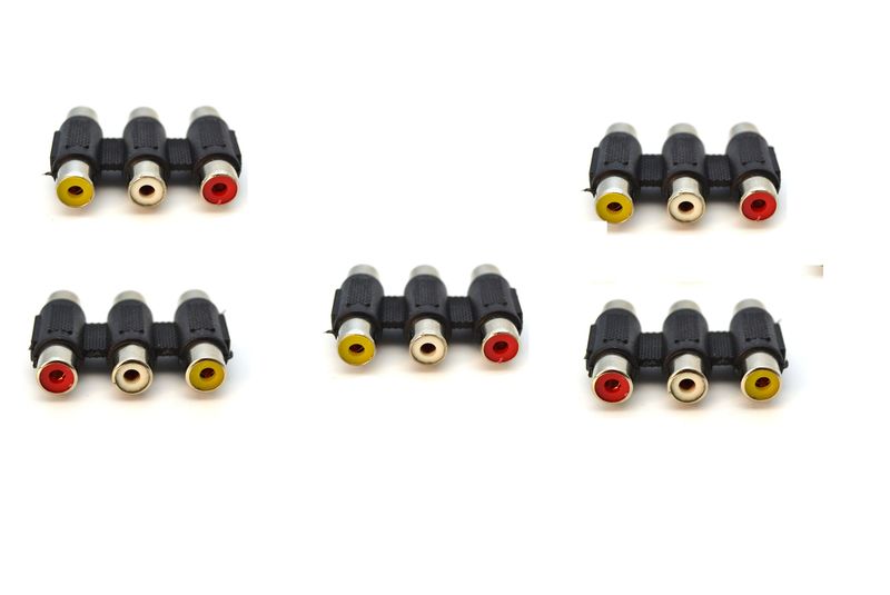 3RCA Female To 3RCA Female 5P (ZA-3RCAF-3RCAFX5P)
