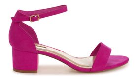 Linzi Ladies Hollie Block Heels - Hot Pink Suede | Shop Today. Get it ...