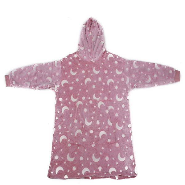 Kytsch Glow In The Dark Hoodie for Adults Pink