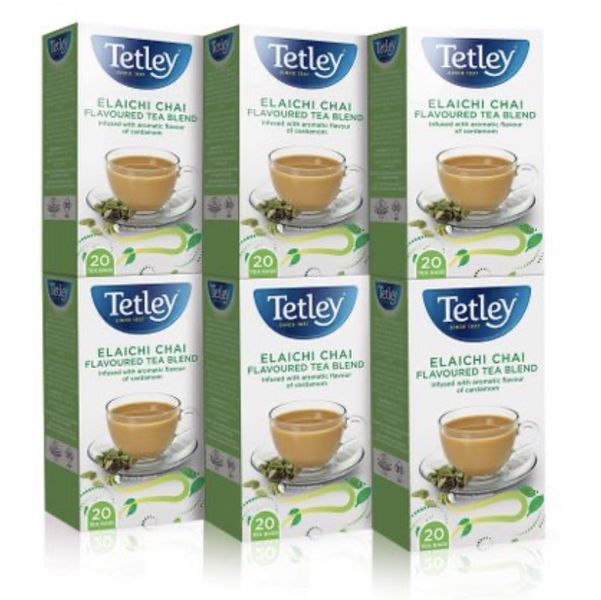 Tetley Elaichi Chai 6 x 20's - 120 Teabags