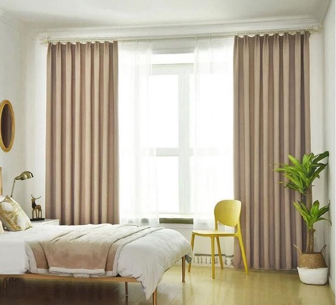 New Arrival Readymade 100 % Blackout Eyelet Curtain - Gold