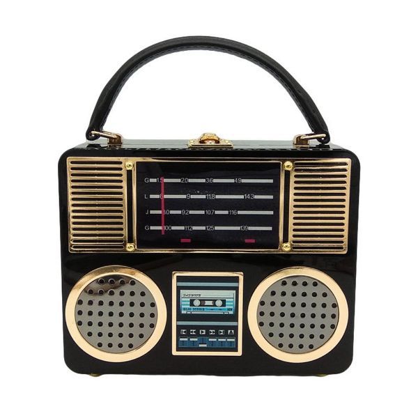Hard Case Acrylic Radio Box Clutch Women Totes Bag