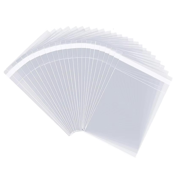 Decor Craft Self Adhesive Waterproof Transparent Plastic Bags - 500PCS