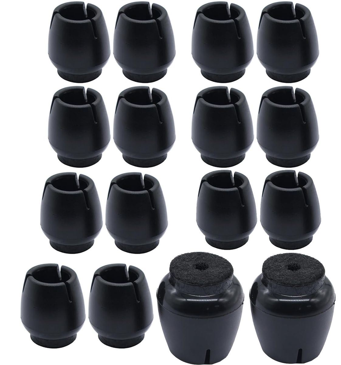 16 Pack Fit 1.2-1.6cm Anti-Slip Silicone Chair Leg Floor Protectors