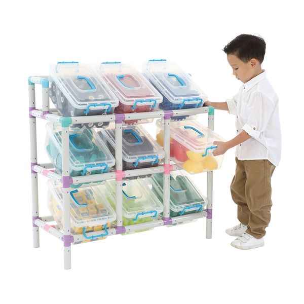 Gigo Furniture: Tilt Storage Bins &amp; Frame - 9 Bins