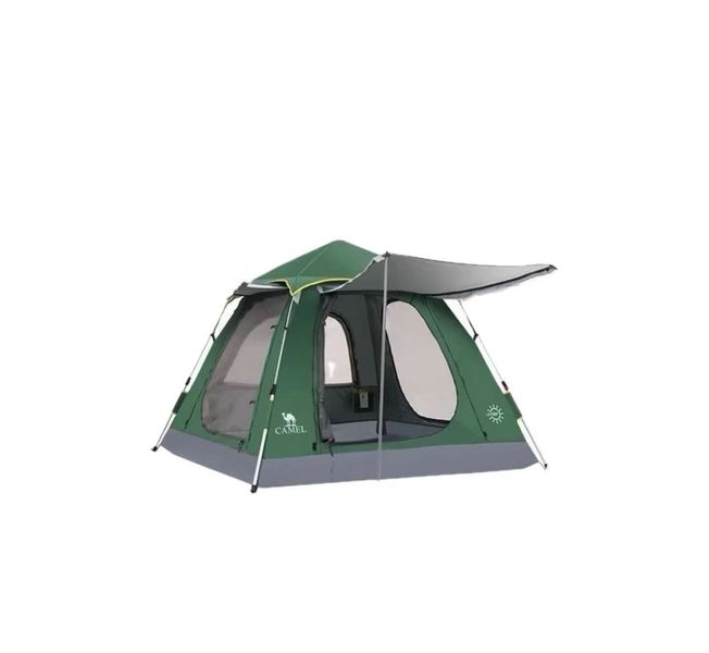 Camel Outdoor Camping Quick Open Family Tent 3-4 People -Green