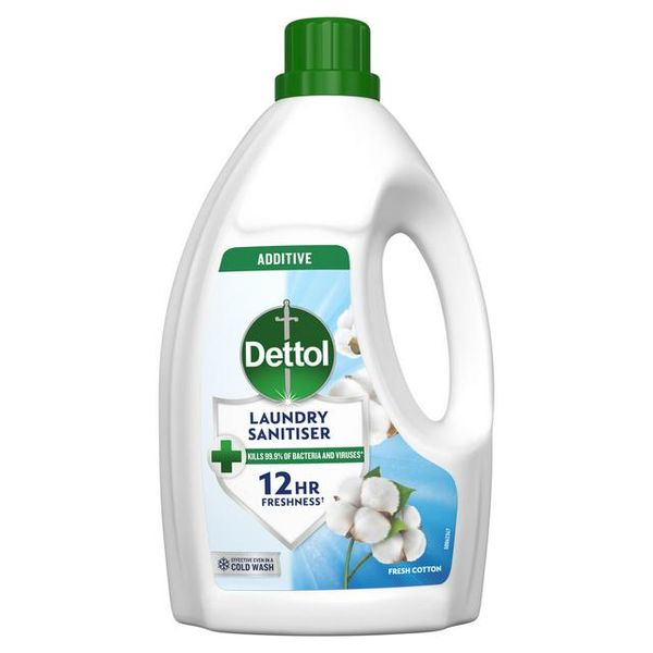 Dettol Laundry Sanitiser, Antibacterial, Fresh Cotton, 1.5L
