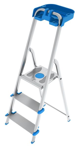 Colombo 61cm 3-Step Non-Slip Wide Platform Ladder with Tool Case -Atlantica