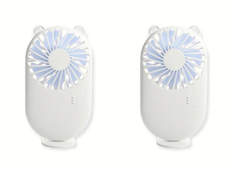 USB Rechargeable Mini Pocket Fan 3 Mode Set of 2