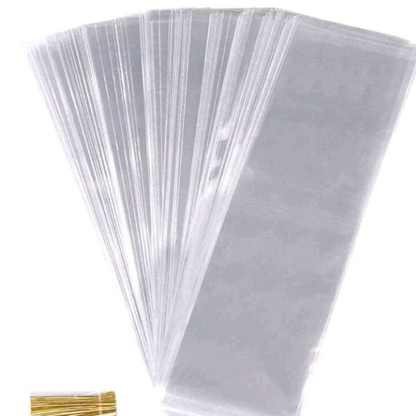 100 piece Long Clear Bags