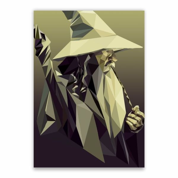 Gandalf Cubist Art Poster - A1