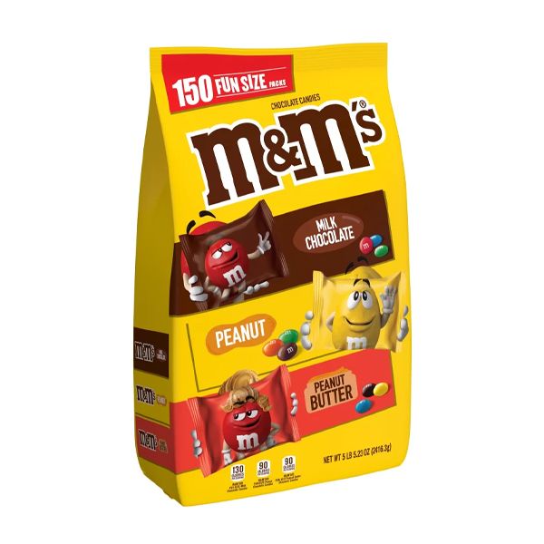 M&amp;M's Fun Size Milk Chocolate Candy Variety Pack (150 Packs) - 2.4kg