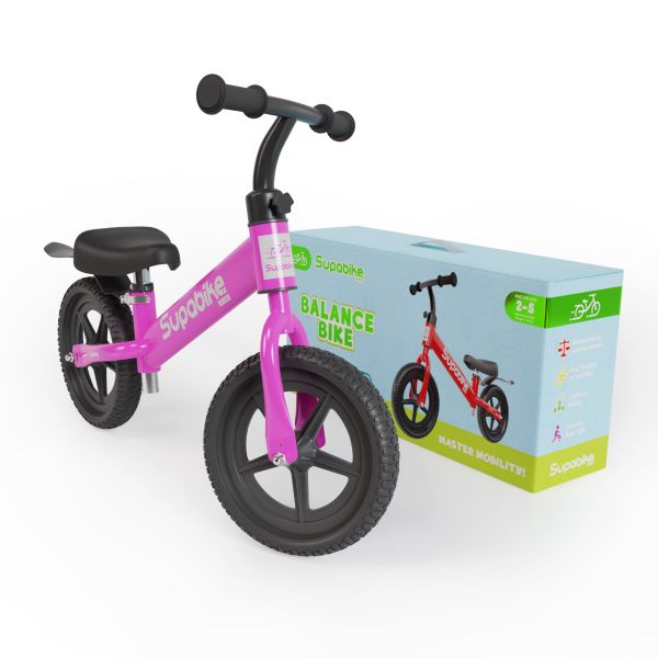 SUPABIKE 12" Kids Balance Bike - 18 Months To 4 Years - Pink