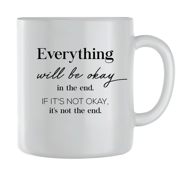 The End Coffee Mugs for Men Women Motivational Sayings Graphic Cup Gift 169