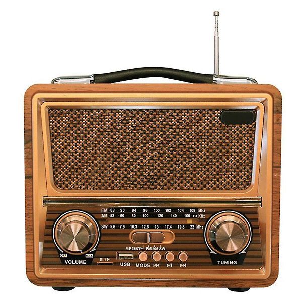 Wooden Retro FM Radio