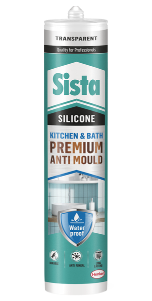SISTA Kitchen &amp; Bath Premium Anti-Mould Silicone - Transparent 280ml