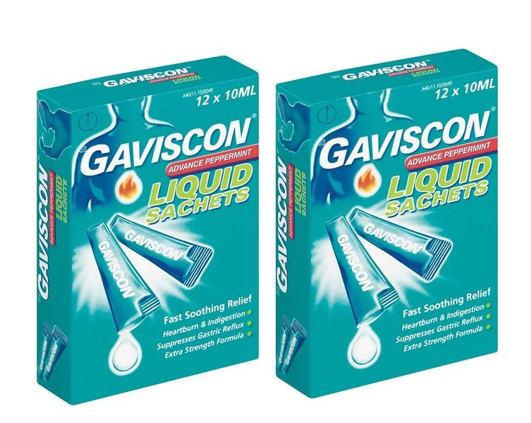 Gaviscon Advance 12 x 10ml, Acid Reflux Medication, Sachets, 2 x Bundle