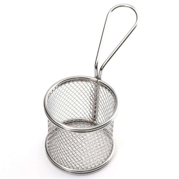 Circular Frying / Chip Basket 85 x 85mm Stainless Steel - 6 Pack Bundle