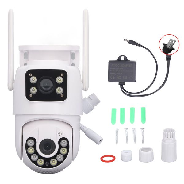 2.4GHz Dual - Lens Outdoor Security Cam: Auto - Track, Human Detect, 2 - Way Audio, Night Vision