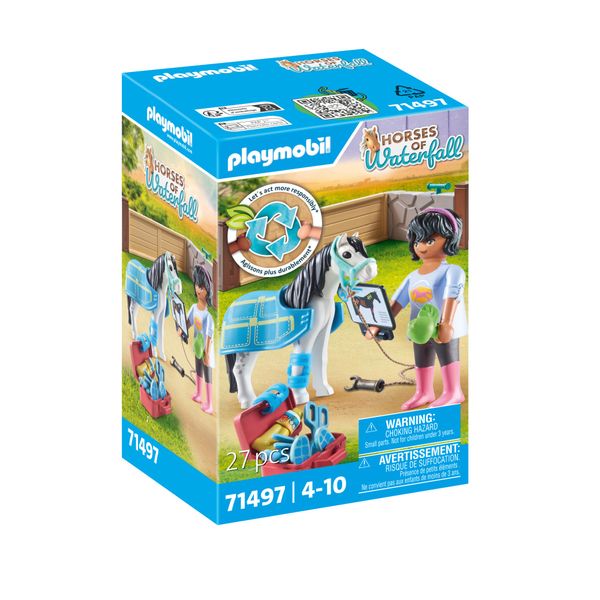 Playmobil Horses of Waterfall - Horse Therapist Playset - 27 Pieces