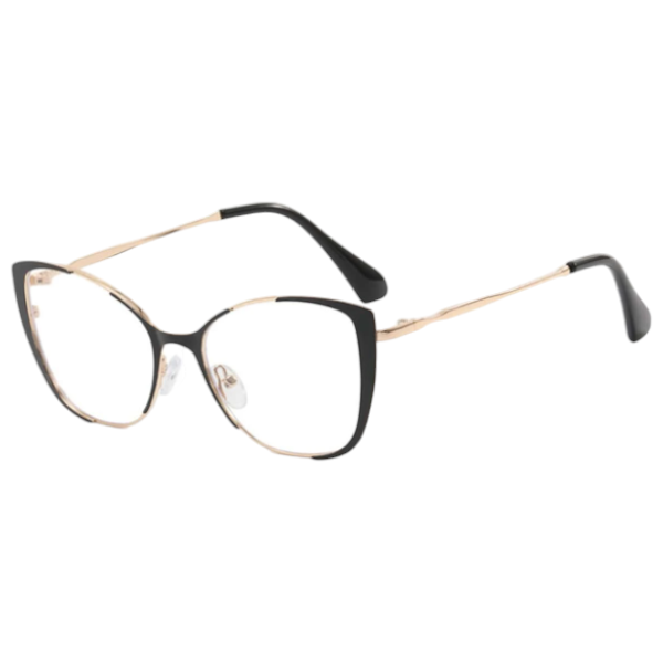 Stylish Cat-Eye Metal Frame Eyeglasses - Multicolor